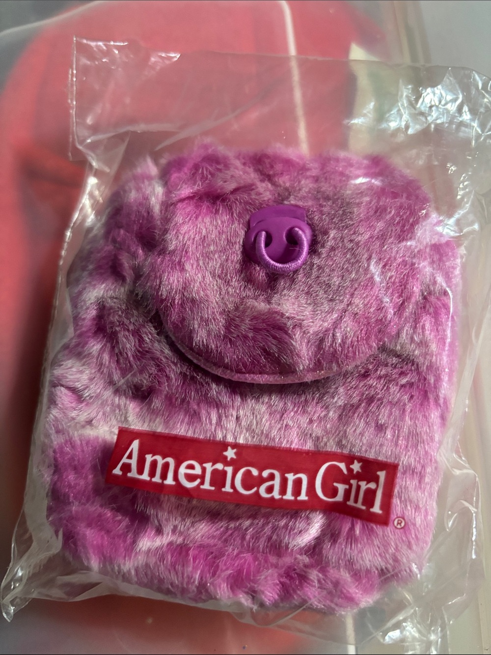American Girl Plush Purple-Pink Mini Backpack Accessory